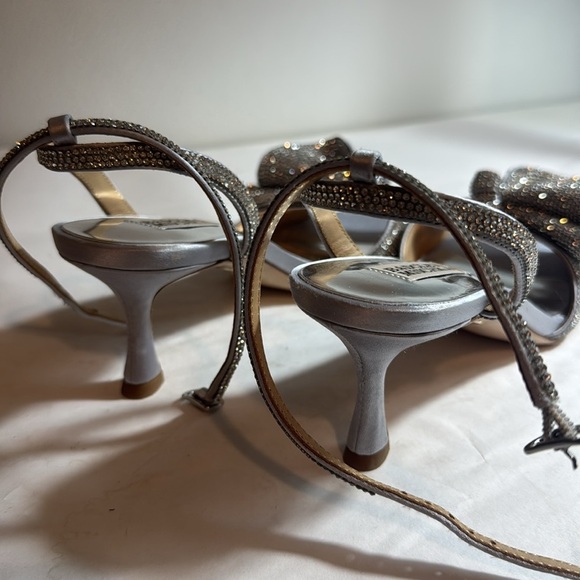 Badgley Mischka Silver Women's Rennie Statement Stiletto Heel 7.5 - Picture 5 of 7